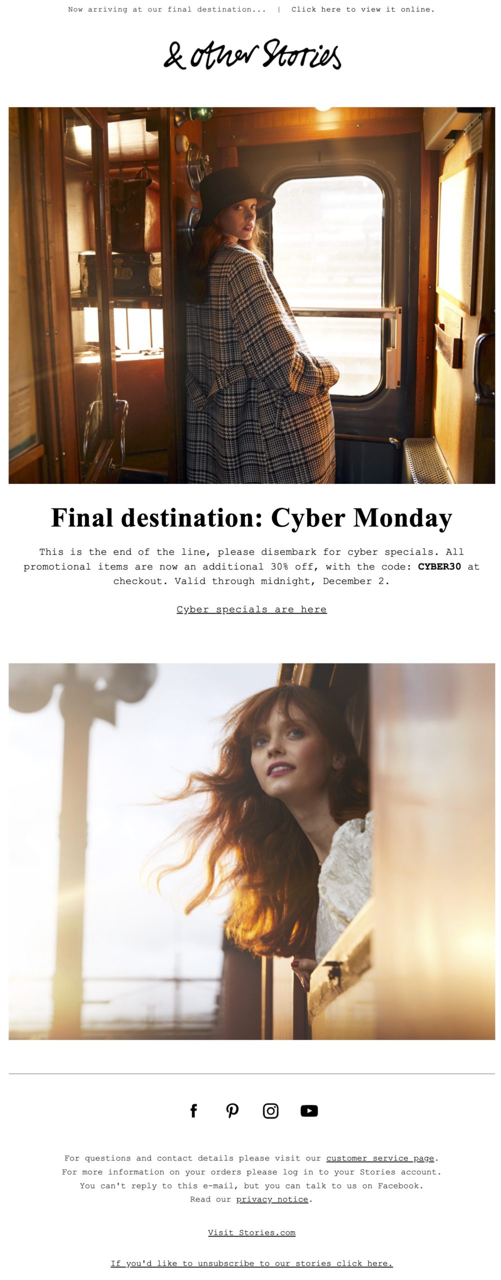 & other stories cyber monday email